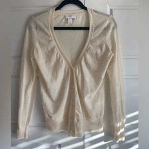 Ann Taylor Loft ivory cardigan. Size M